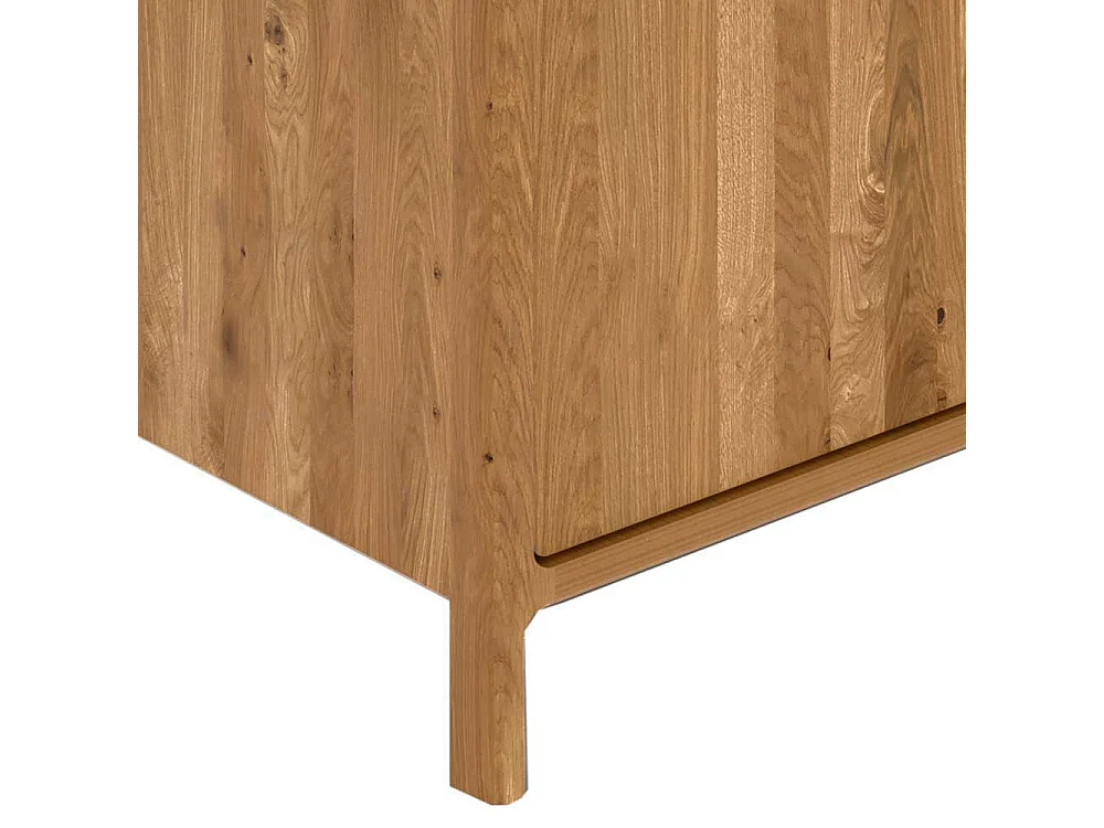 TV Board Lowboard aus Wildeiche Massivholz mit offenen Fächern