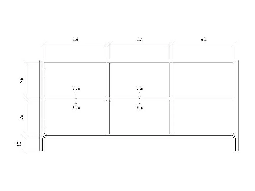 TV Board Lowboard aus Wildeiche Massivholz mit offenen Fächern