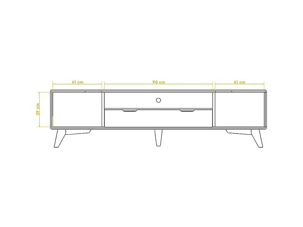 TV Sideboard aus Kernbuche Massivholz 180 cm breit