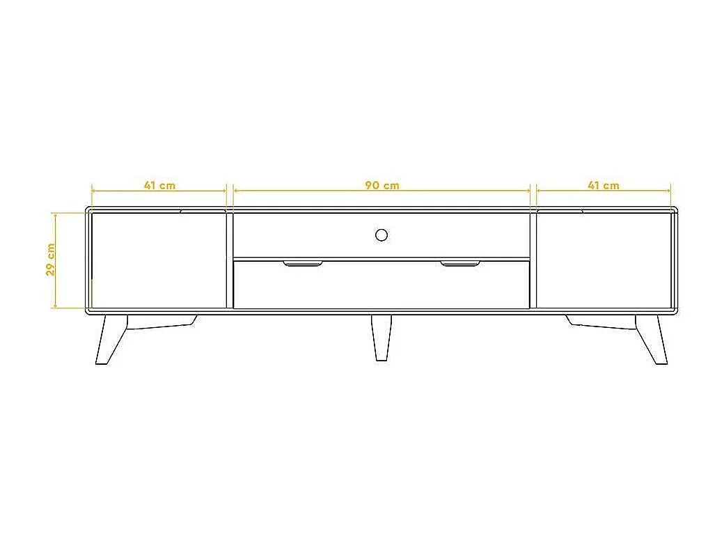 TV Sideboard aus Kernbuche Massivholz 180 cm breit