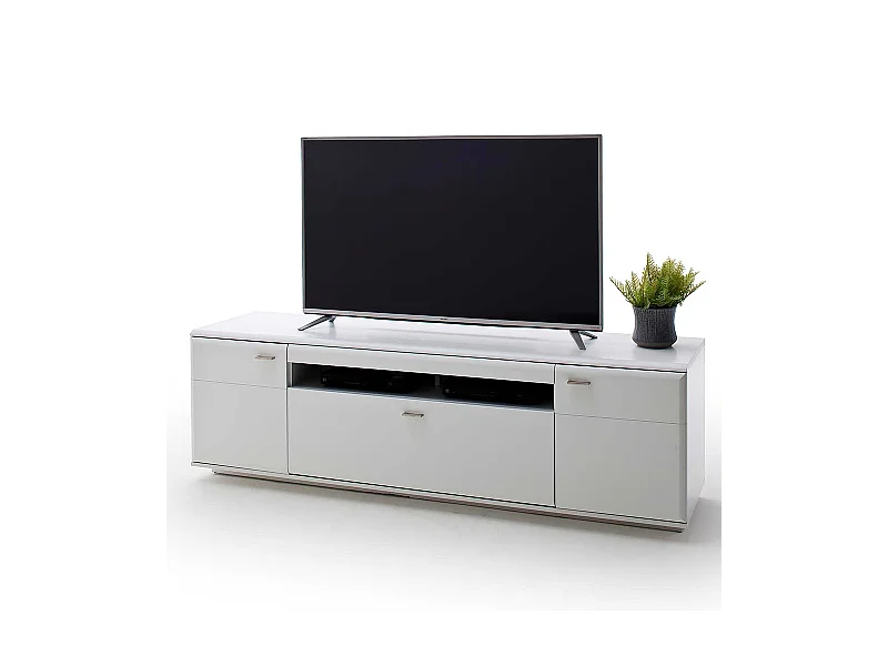 TV Unterschrank in Weiß 195 cm breit