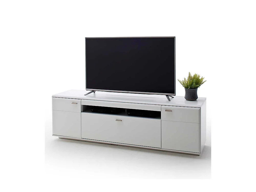 TV Unterschrank in Weiß 195 cm breit