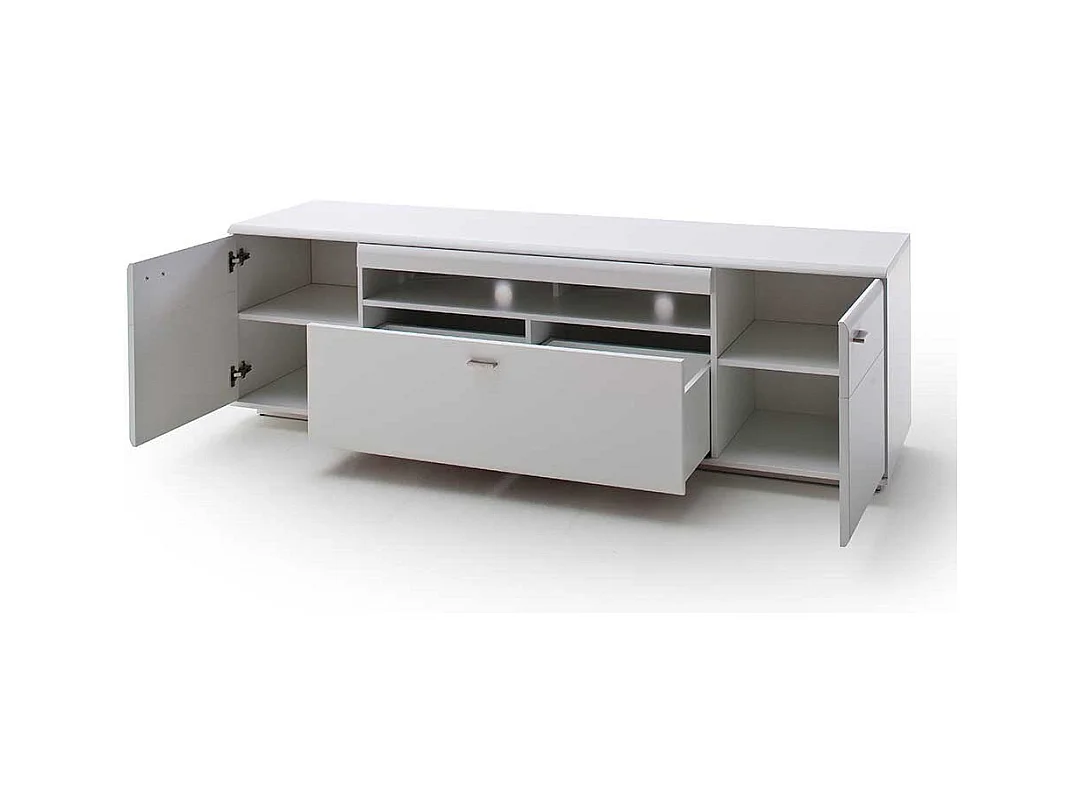 TV Unterschrank in Weiß 195 cm breit