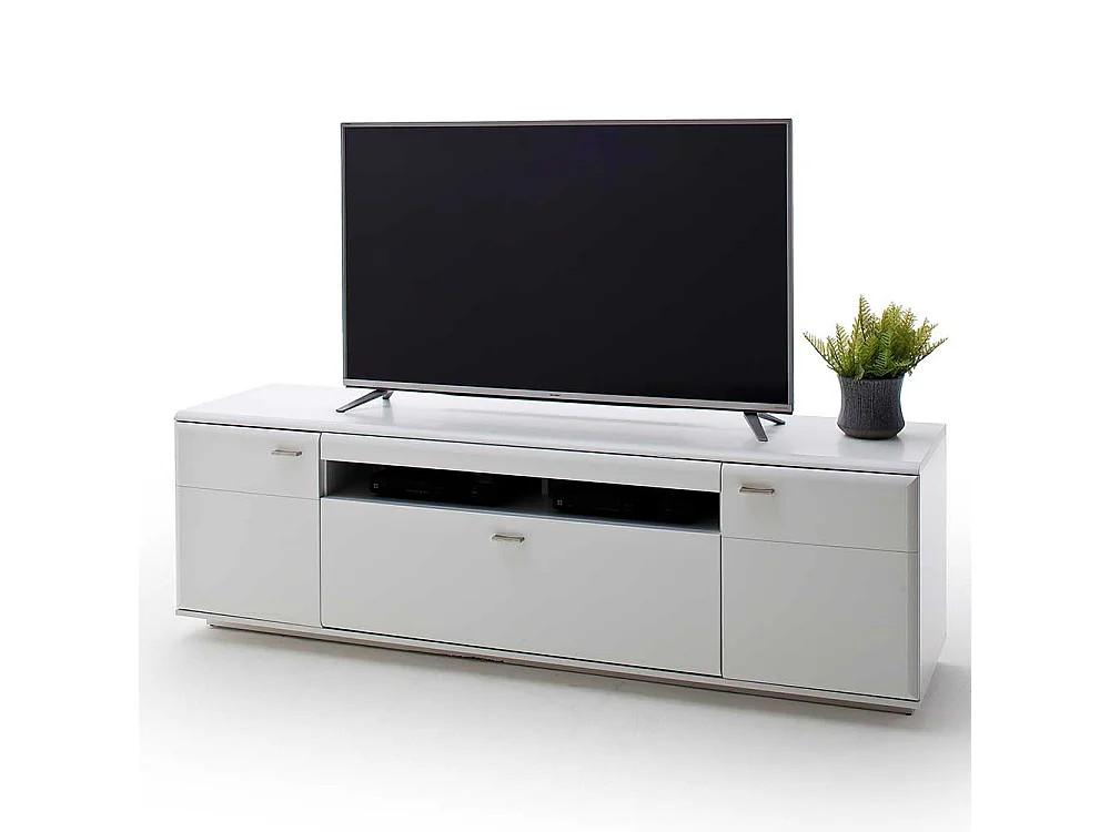 TV Unterschrank in Weiß 195 cm breit