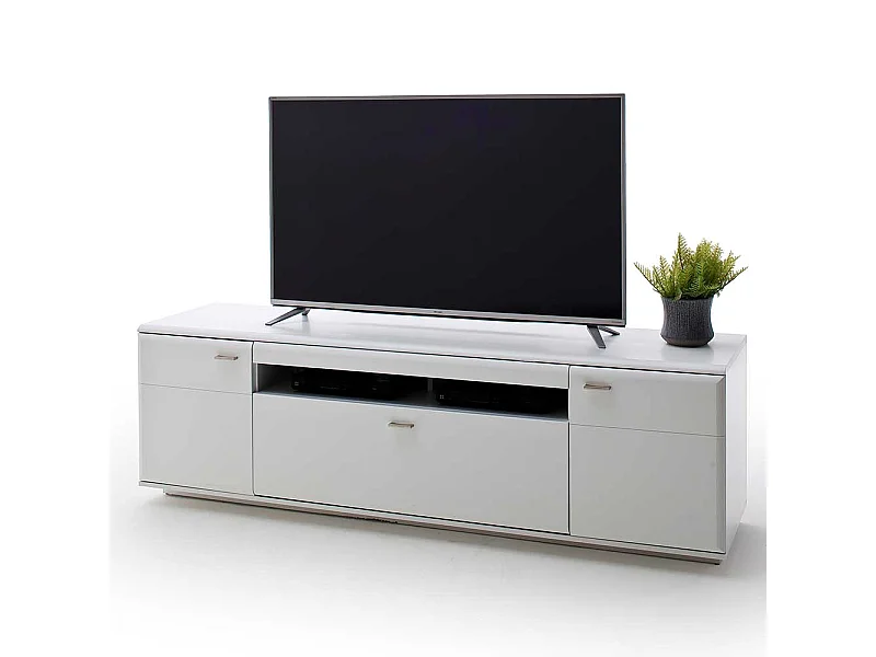 TV Unterschrank in Weiß 195 cm breit
