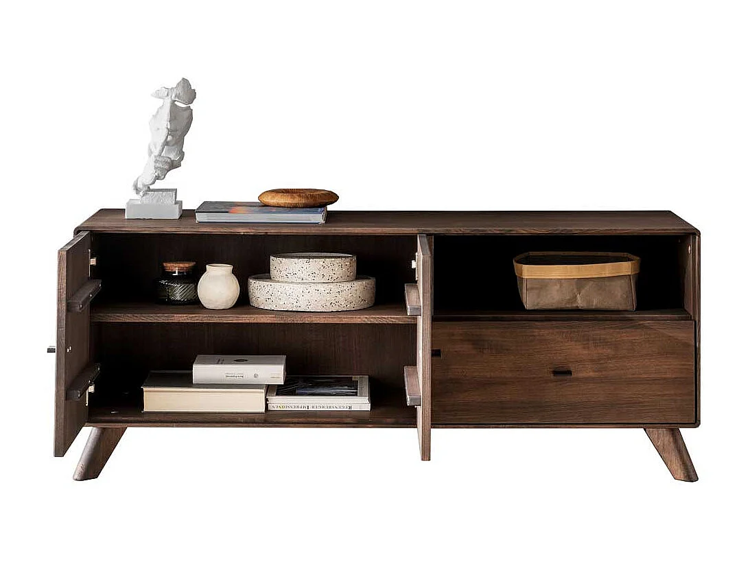 Fernsehmöbel Kernbuche braun in modernem Design 141 cm breit