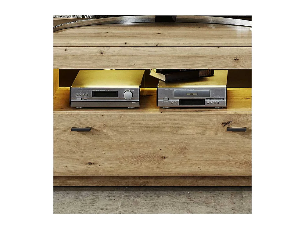 Fernsehboard in Wildeiche Hirnholz Optik 190 cm breit