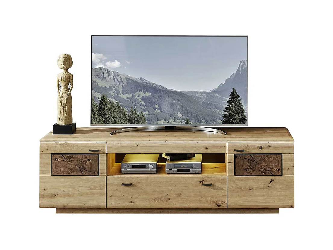 Fernsehboard in Wildeiche Hirnholz Optik 190 cm breit