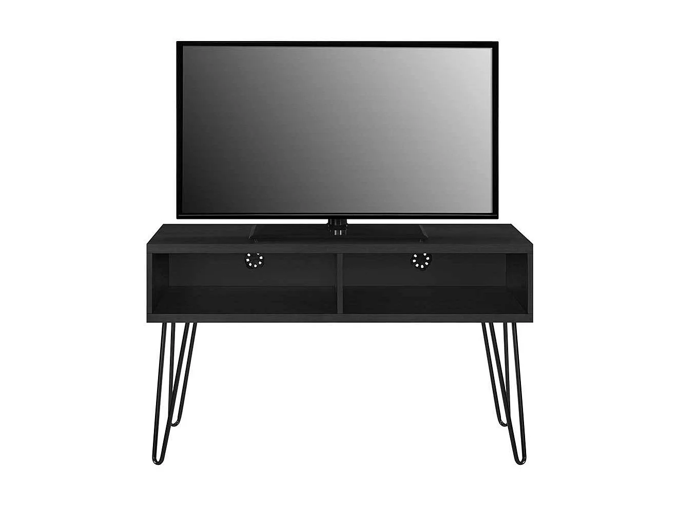 TV Board mit zwei offenen Gerätefächern Hairpin Legs