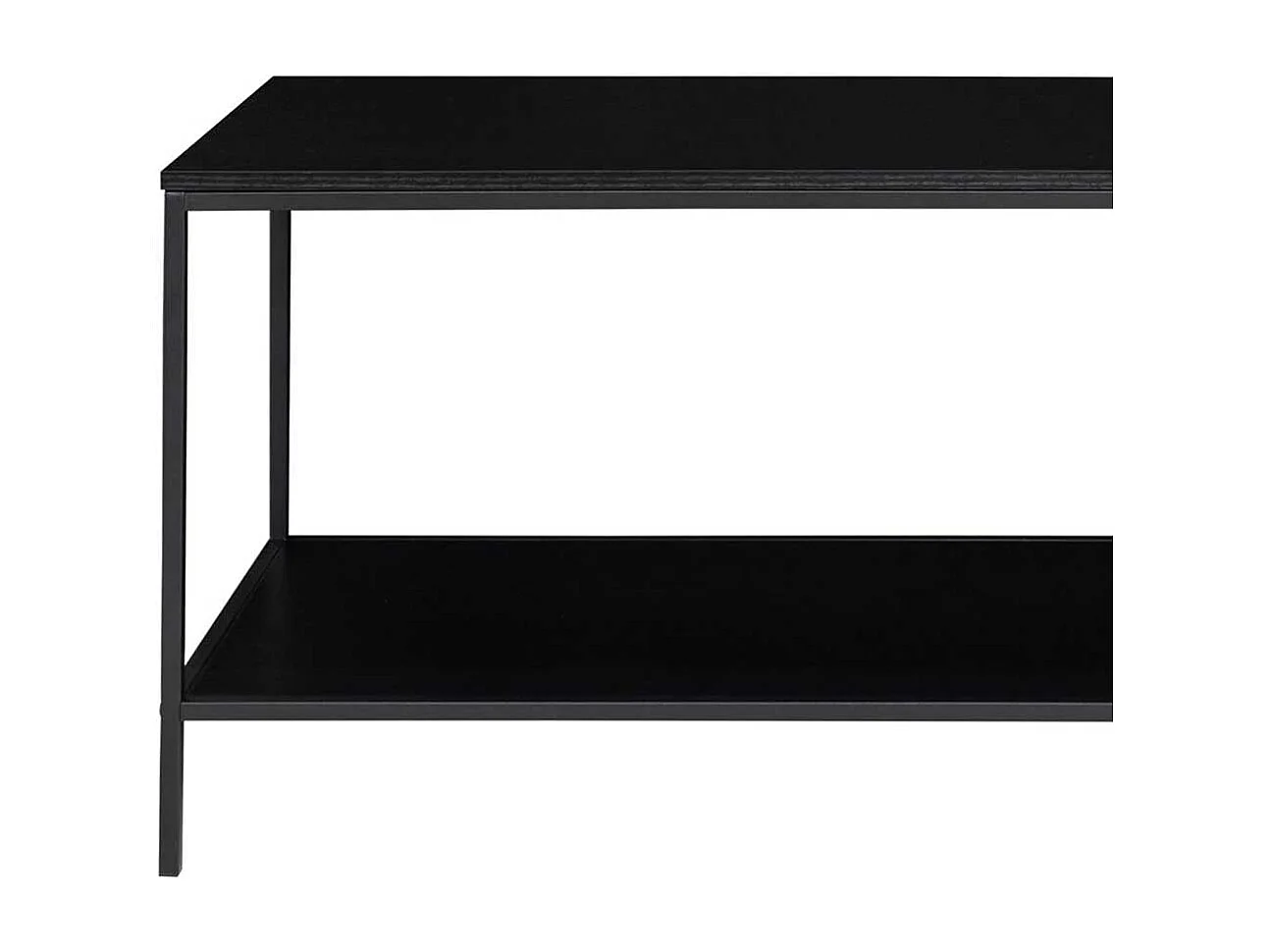 Fernseh Unterschrank in Schwarz Stahl und Holzwerkstoff