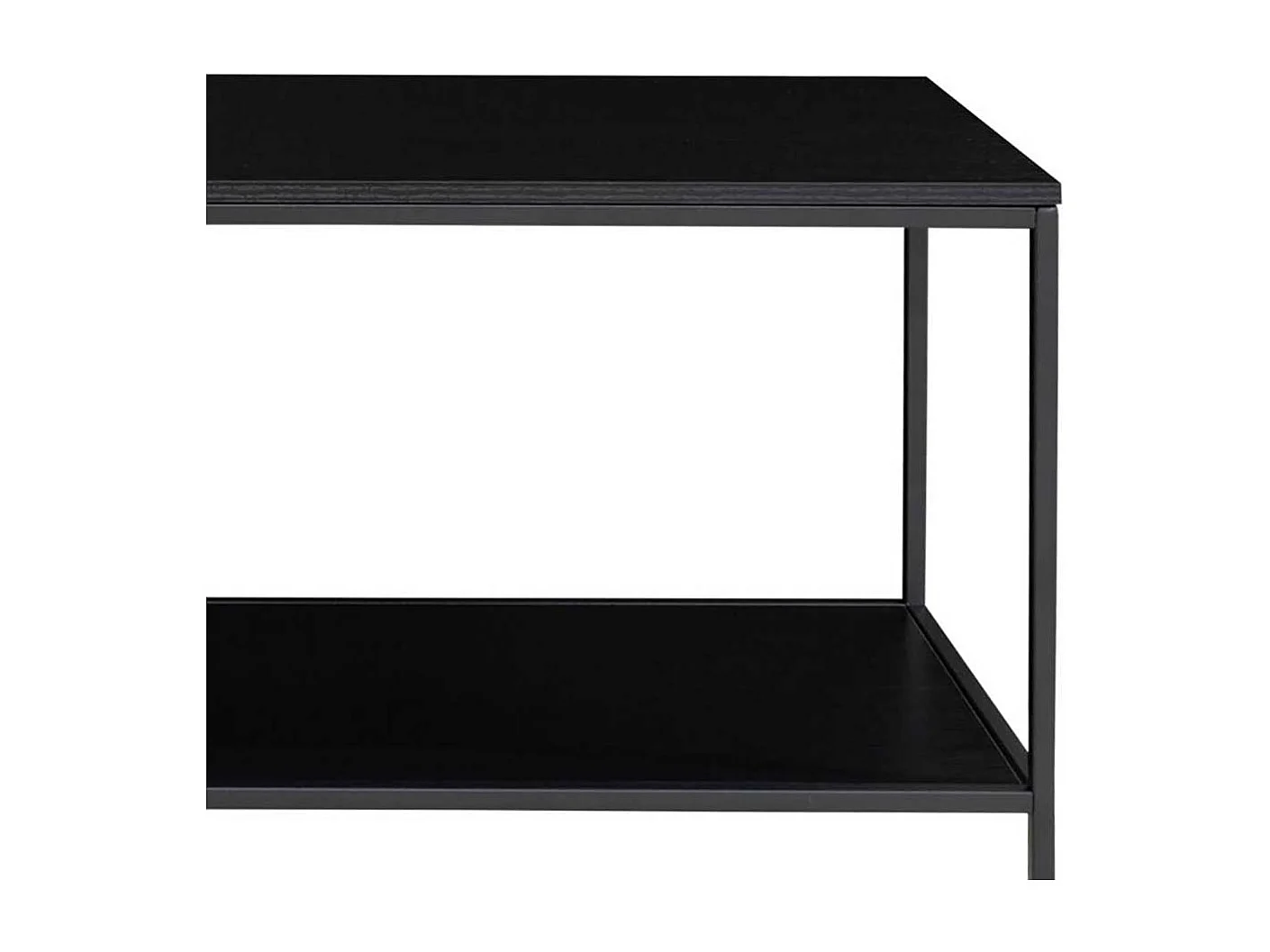 Fernseh Unterschrank in Schwarz Stahl und Holzwerkstoff