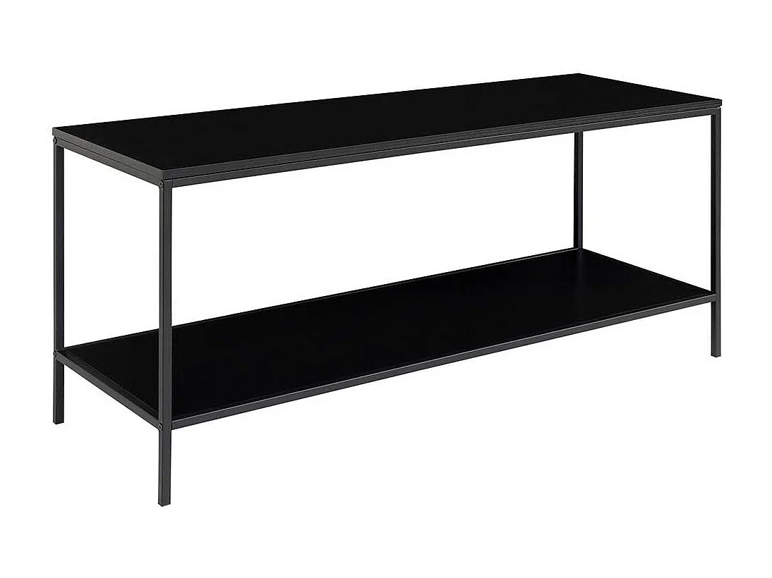 Fernseh Unterschrank in Schwarz Stahl und Holzwerkstoff