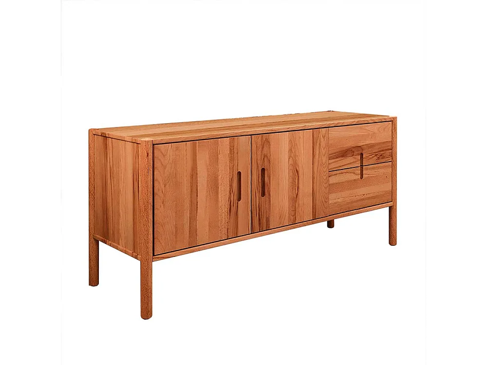 Lowboard Wildbuche geölt aus Massivholz Soft Close Funktion