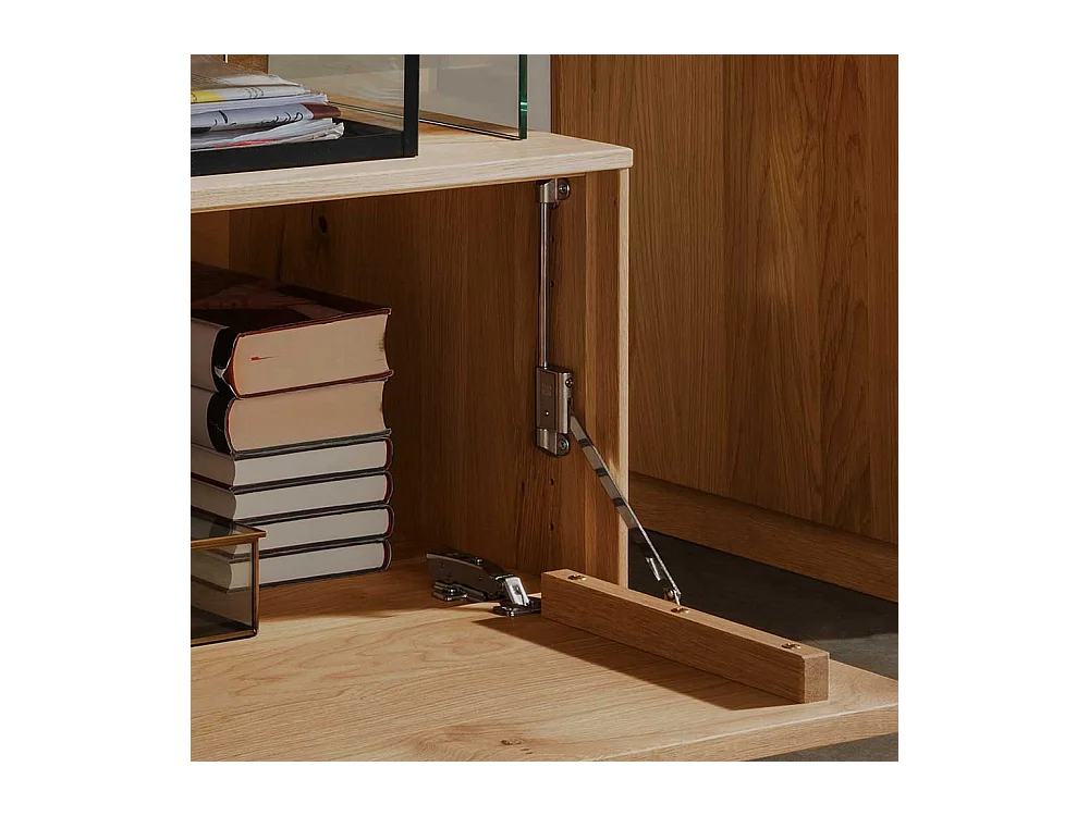 Flachstrecke Wohnzimmer aus Wildeiche Massivholz modernem Design