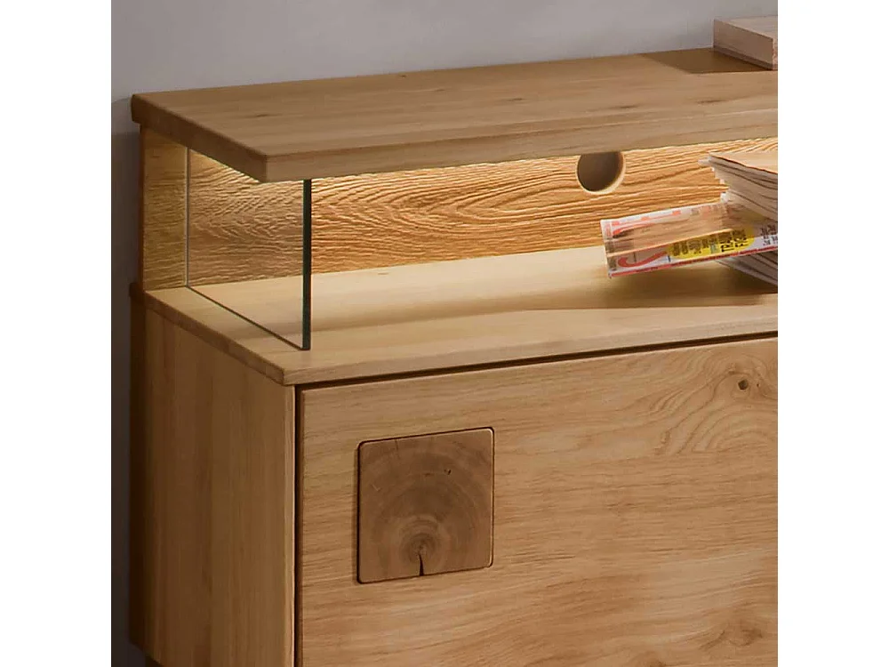 Flachstrecke Wohnzimmer aus Wildeiche Massivholz modernem Design