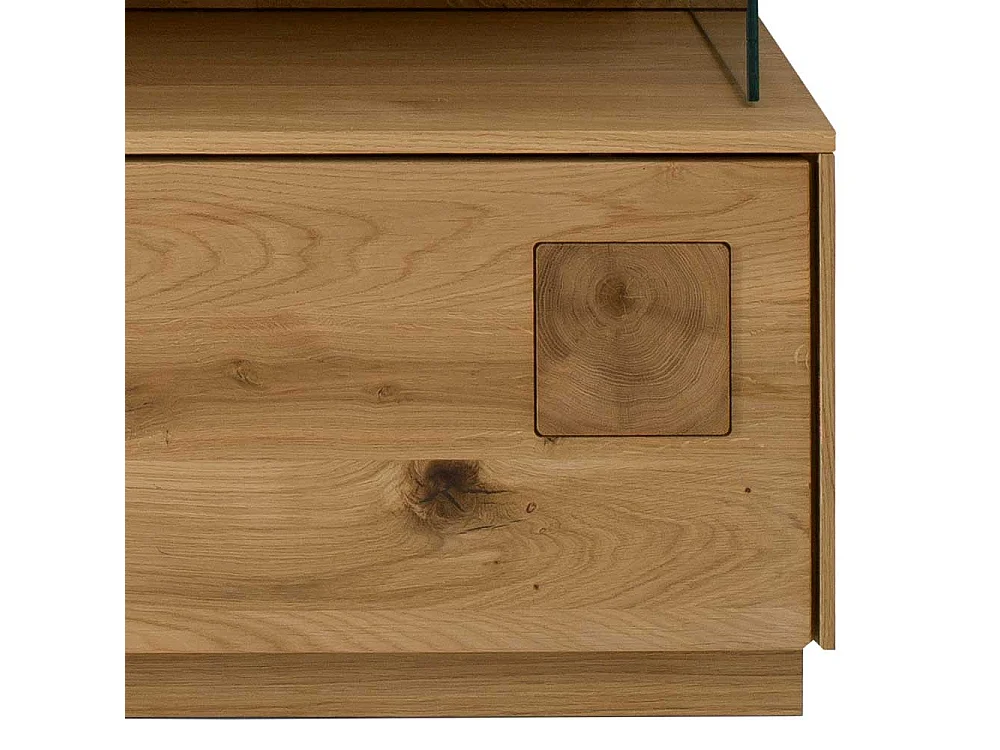 Flachstrecke Wohnzimmer aus Wildeiche Massivholz modernem Design