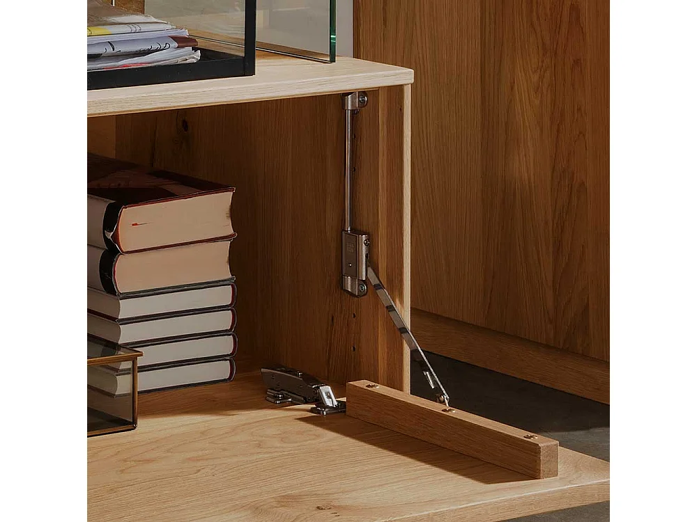 Flachstrecke Wohnzimmer aus Wildeiche Massivholz modernem Design