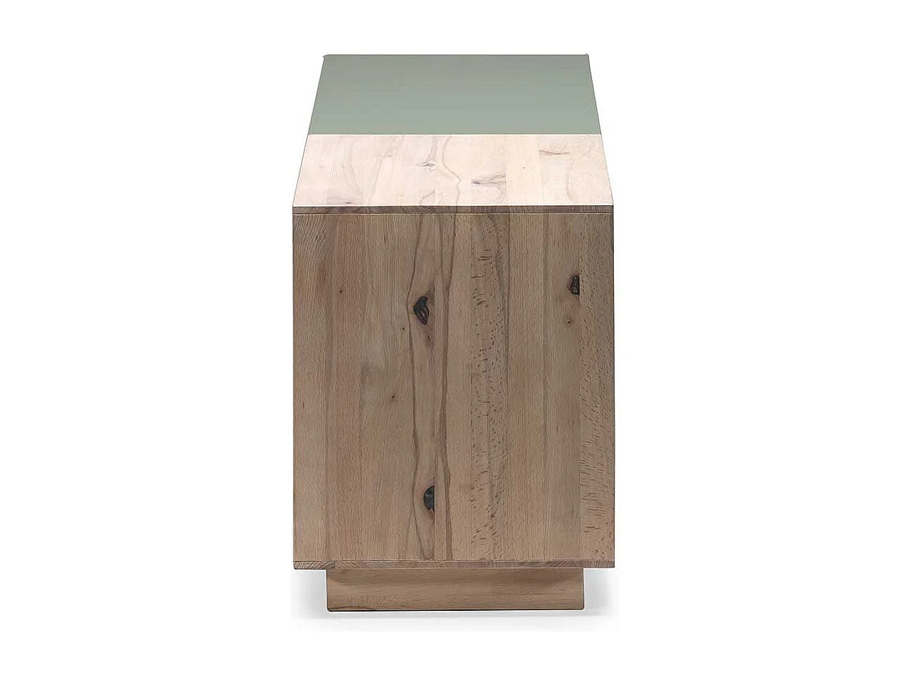 TV Board in Beton Grau und Buche hell 140 cm breit