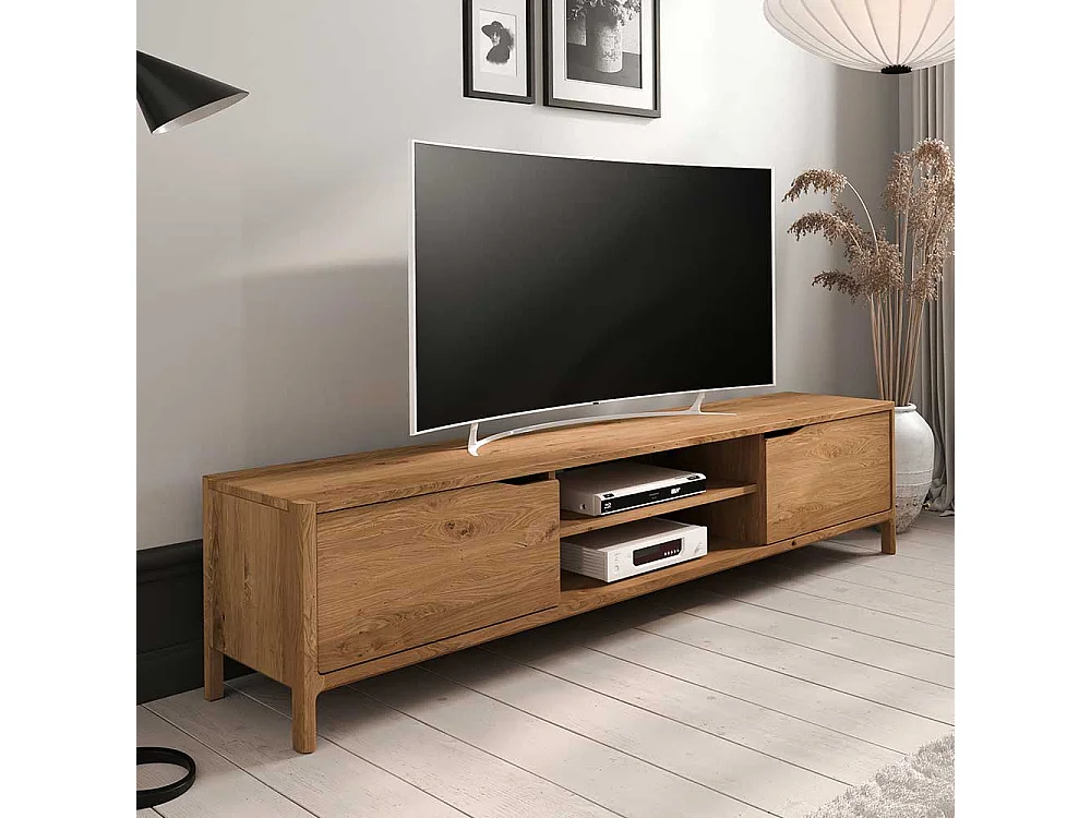 TV Board Lowboard mit offenen Fächern und Türen