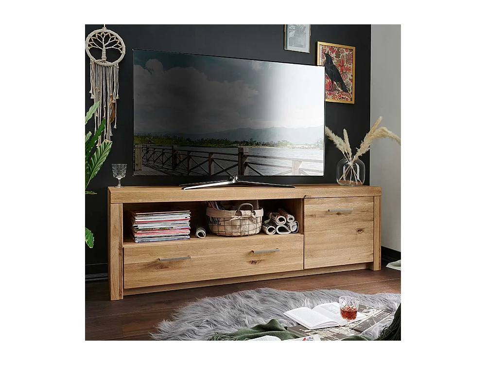 TV Lowboard aus Wildeiche Massivholz geölt