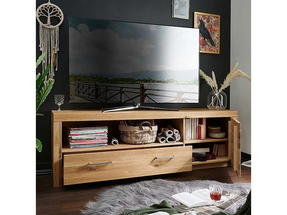 TV Lowboard aus Wildeiche Massivholz geölt