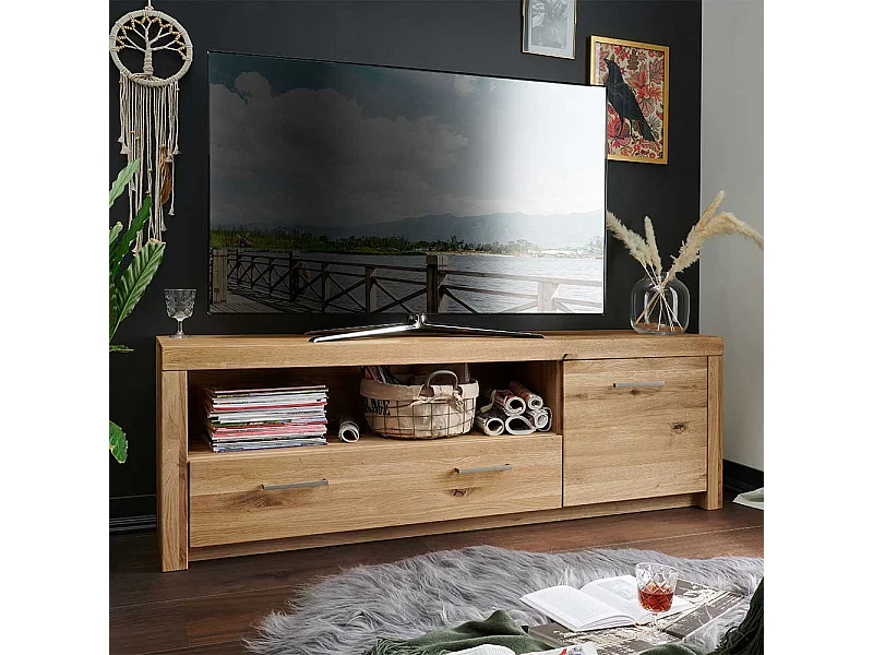 TV Lowboard aus Wildeiche Massivholz geölt