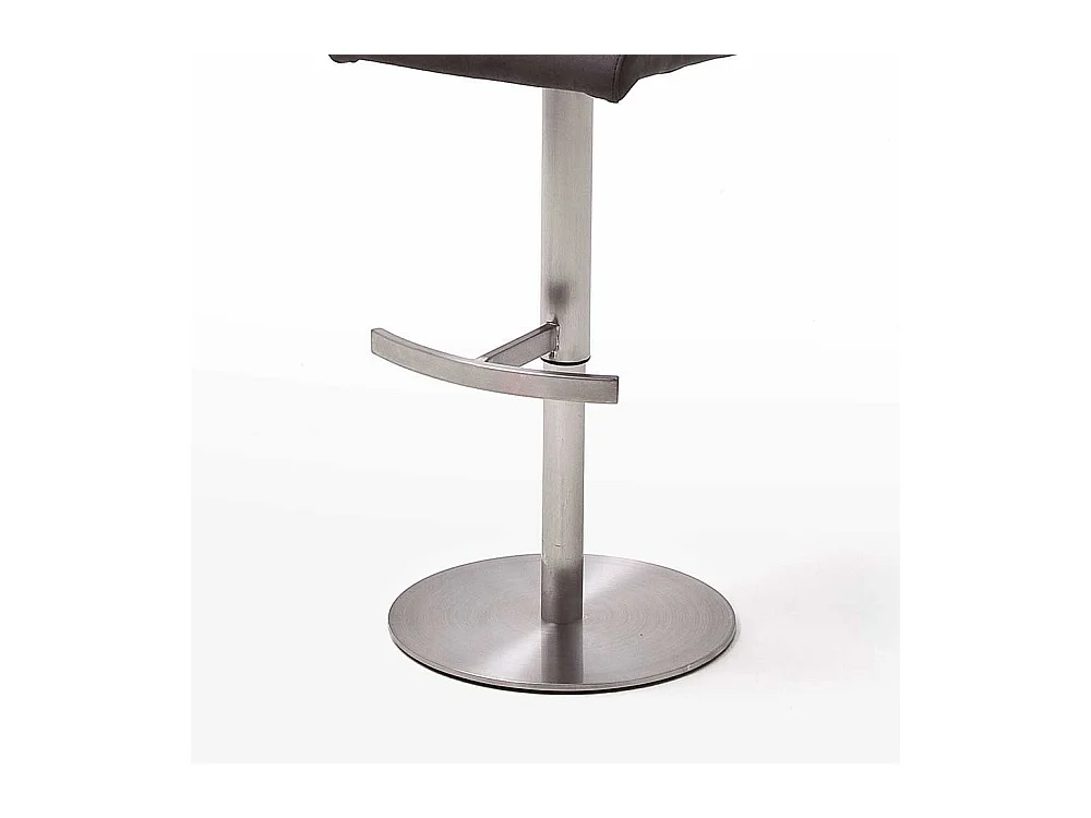 Barstuhl in Anthrazit Kunstleder Rückenlehne