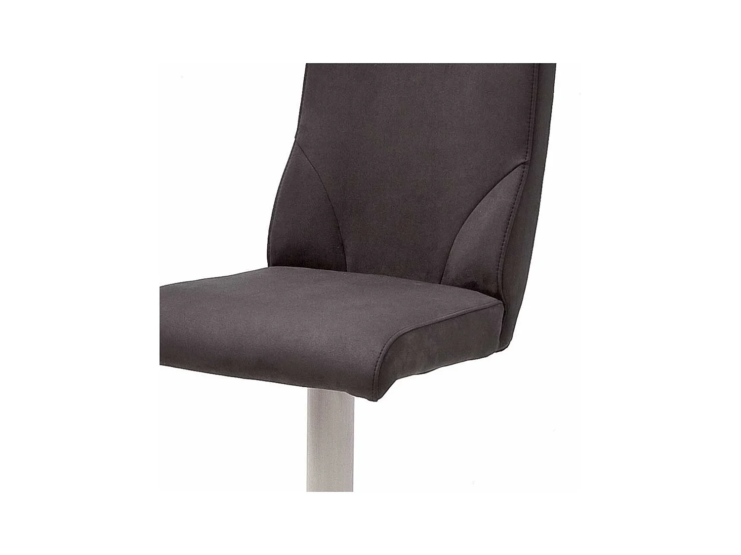 Barstuhl in Anthrazit Kunstleder Rückenlehne