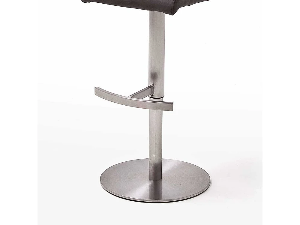 Barstuhl in Anthrazit Kunstleder Rückenlehne