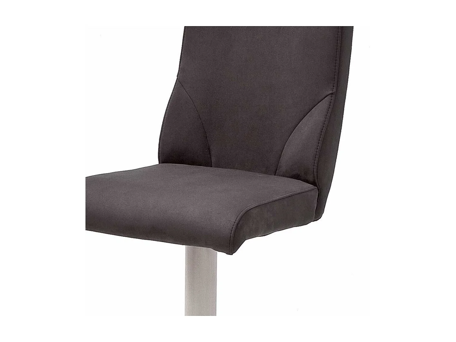 Barstuhl in Anthrazit Kunstleder Rückenlehne