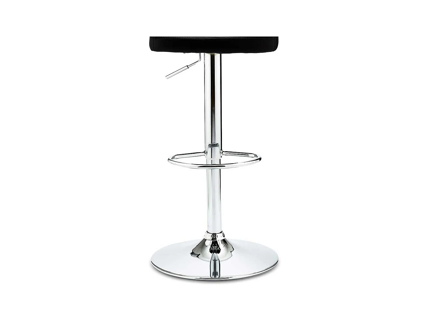 Kunstleder Barst�hle in Schwarz und Chromfarben dreh- und h�henverstellbar (2er Set)