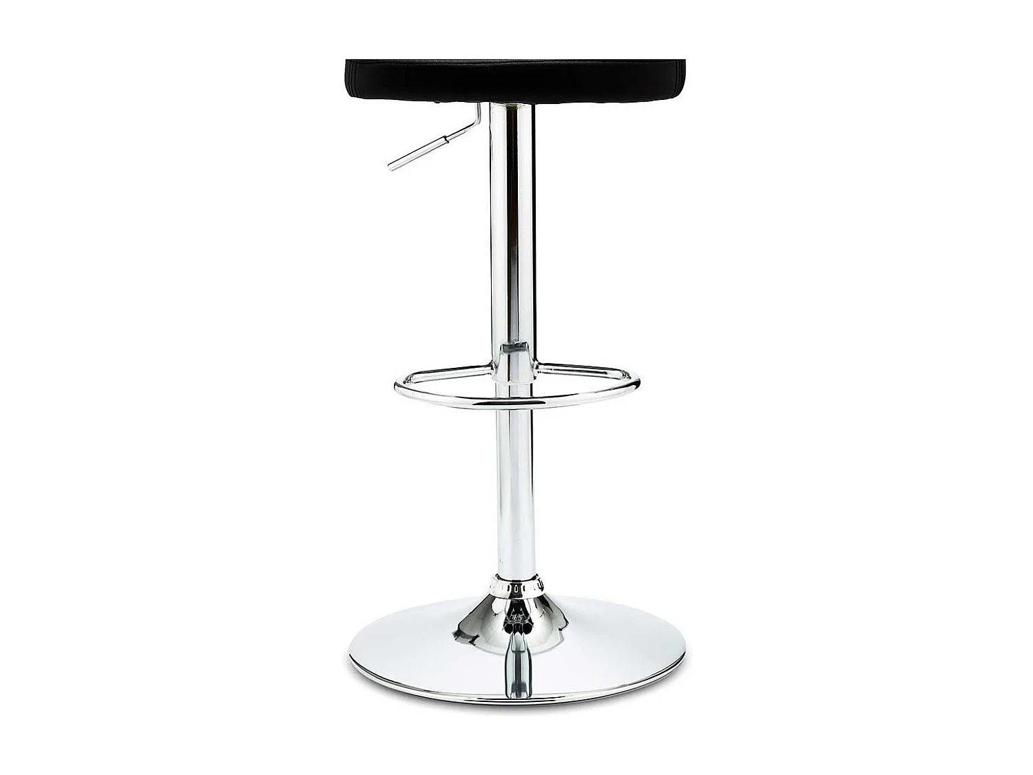 Kunstleder Barst�hle in Schwarz und Chromfarben dreh- und h�henverstellbar (2er Set)