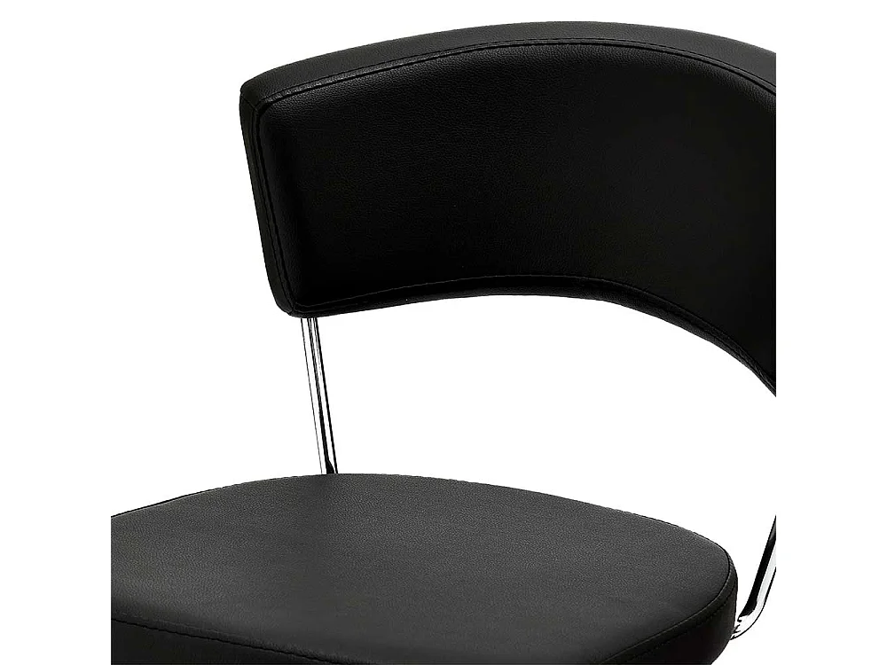 Kunstleder Barst�hle in Schwarz und Chromfarben dreh- und h�henverstellbar (2er Set)