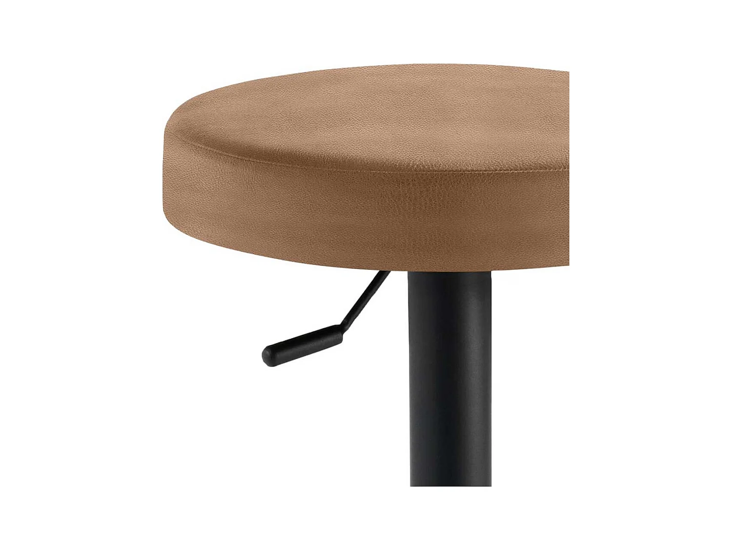 Barhocker verstellbar in Hellbraun Microfaser bis 82 cm Sitzhöhe