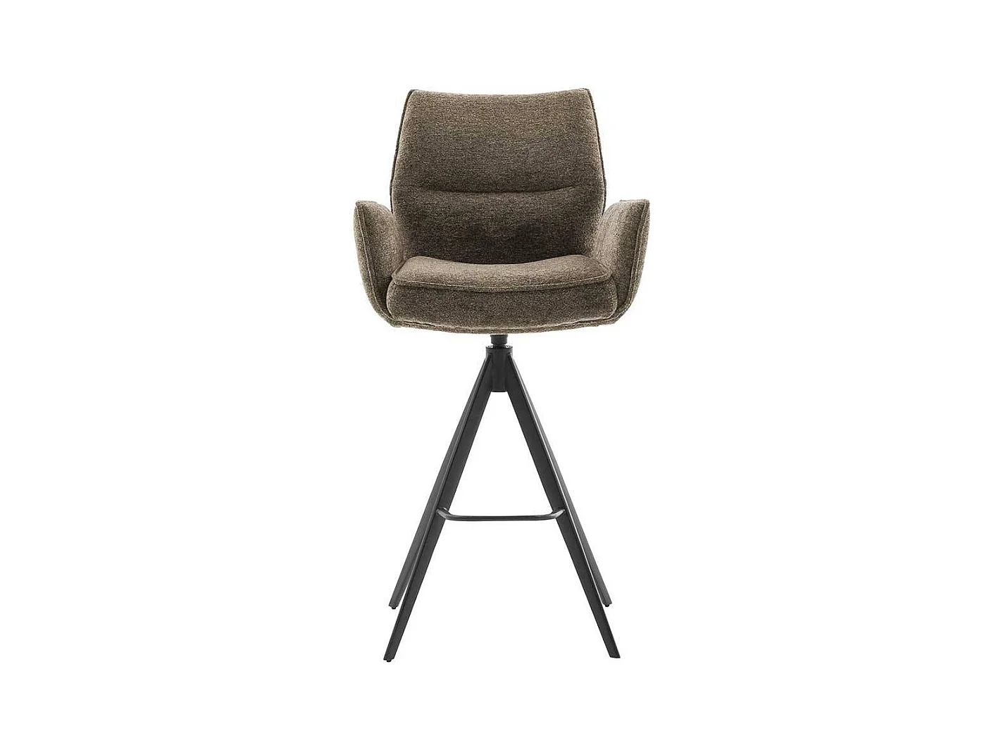 Barhocker Tresenstuhl mit Armlehnen und Fußgestell aus Metall (2er Set)