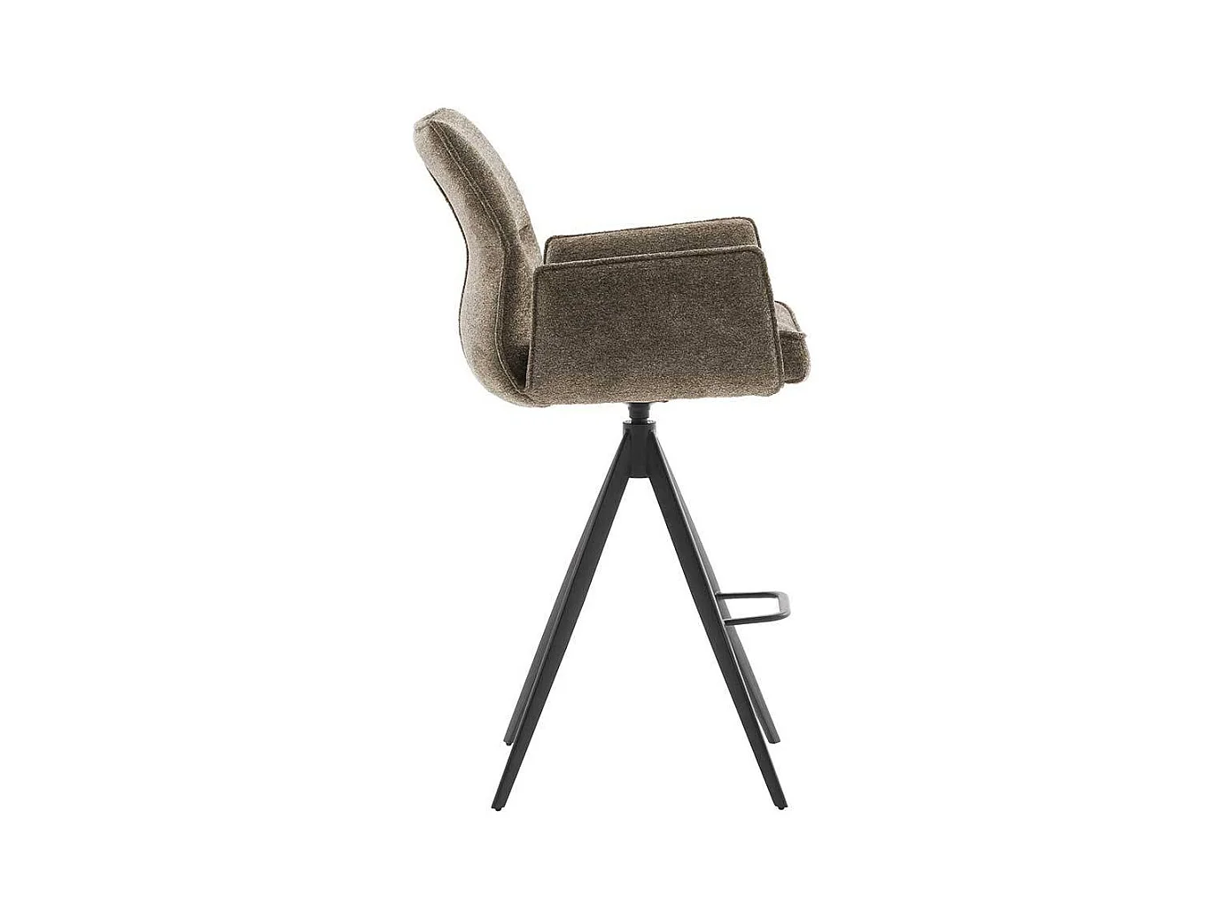 Barhocker Tresenstuhl mit Armlehnen und Fußgestell aus Metall (2er Set)