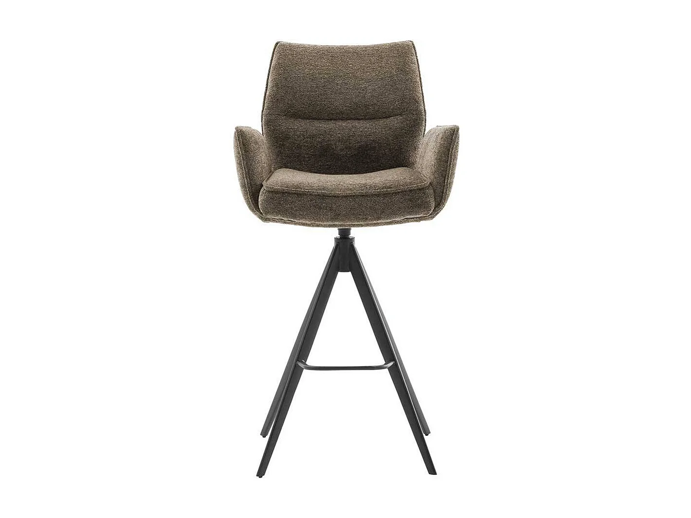 Barhocker Tresenstuhl mit Armlehnen und Fußgestell aus Metall (2er Set)