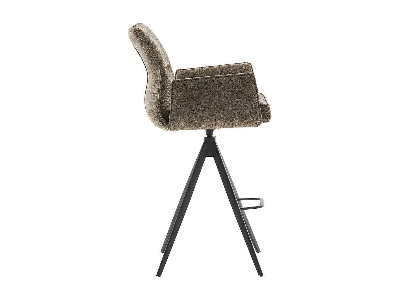 Barhocker Tresenstuhl mit Armlehnen und Fußgestell aus Metall (2er Set)