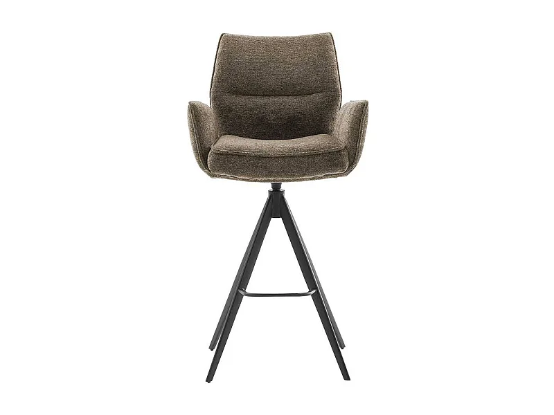 Barhocker Tresenstuhl mit Armlehnen und Fußgestell aus Metall (2er Set)