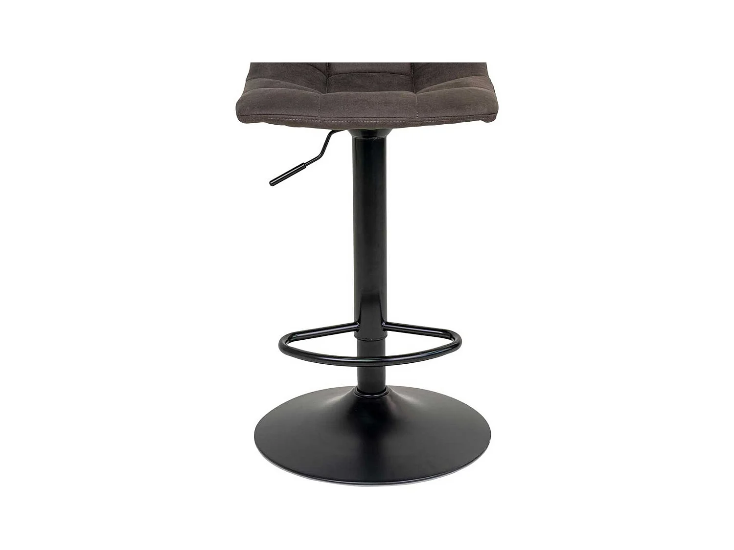 Barhocker in Dunkelgrau und Schwarz Microfaser (2er Set)