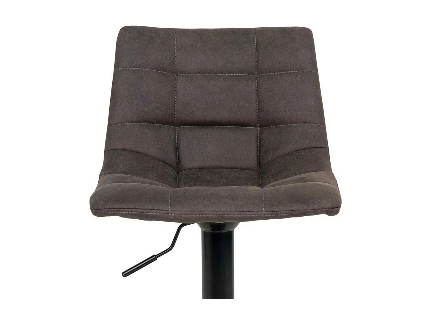 Barhocker in Dunkelgrau und Schwarz Microfaser (2er Set)