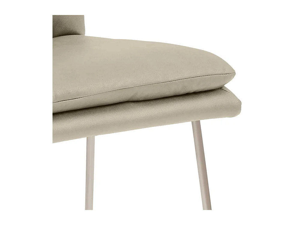 Kuechenhocker mit Bügelgestell gebürstetem Edelstahl