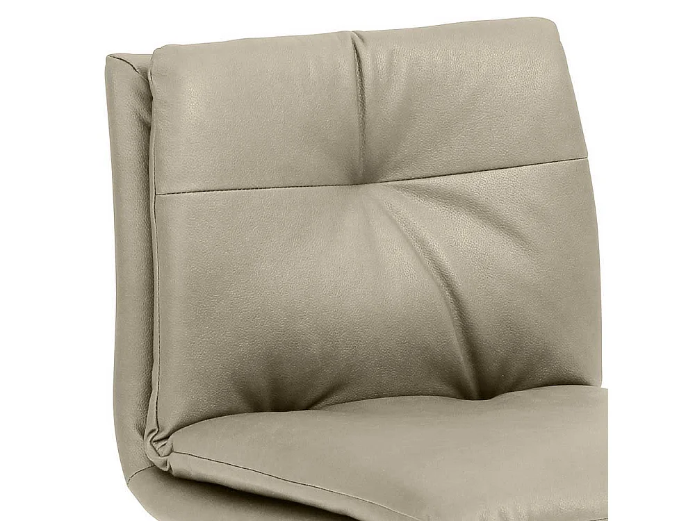 Kuechenhocker mit Bügelgestell gebürstetem Edelstahl