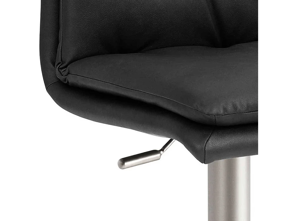 Microfaser Barhocker durch Gasdruck höhenverstellbar gepolsterter Rückenlehne