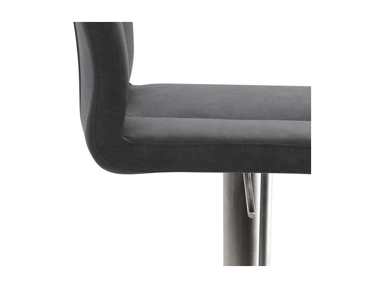 Hochhocker in Schwarzgrau Silberfarben