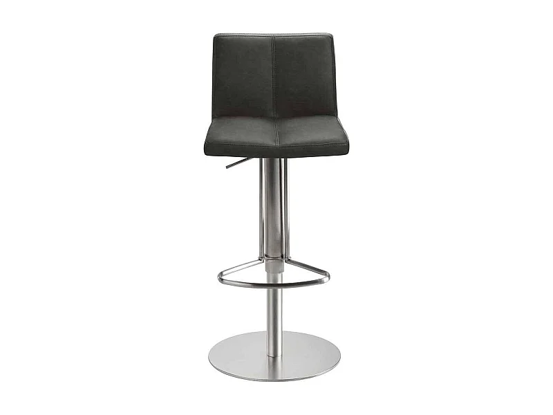 Hochhocker in Schwarzgrau Silberfarben