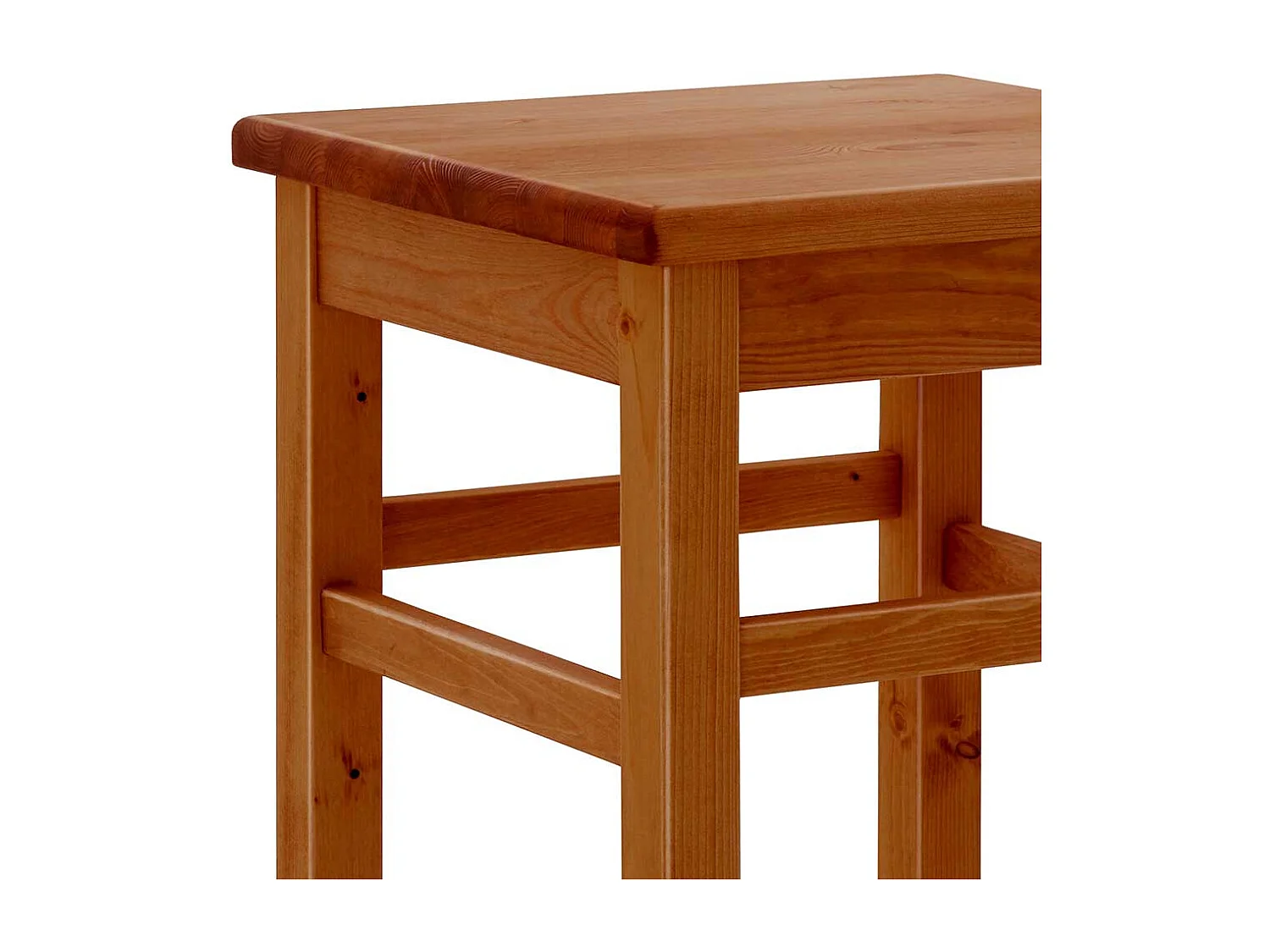 Barhocker Kiefer massiv in Bernsteinfarben 75 cm Sitzhöhe