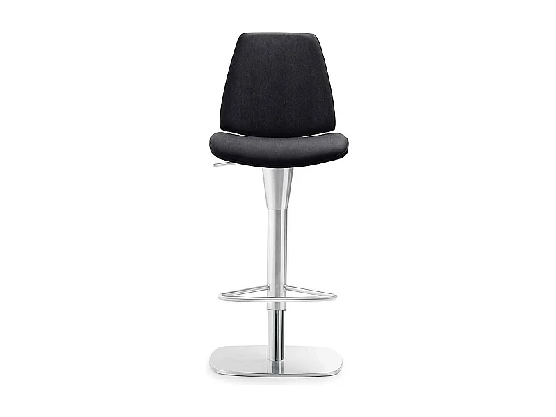Barhocker höhenverstellbar in Anthrazit gepolsterter Rückenlehne