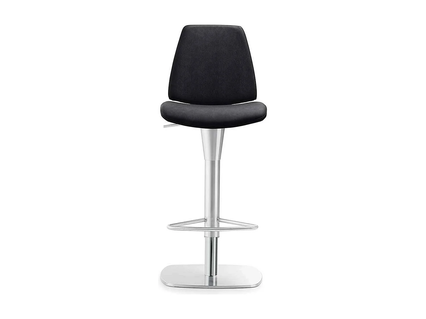 Barhocker höhenverstellbar in Anthrazit gepolsterter Rückenlehne