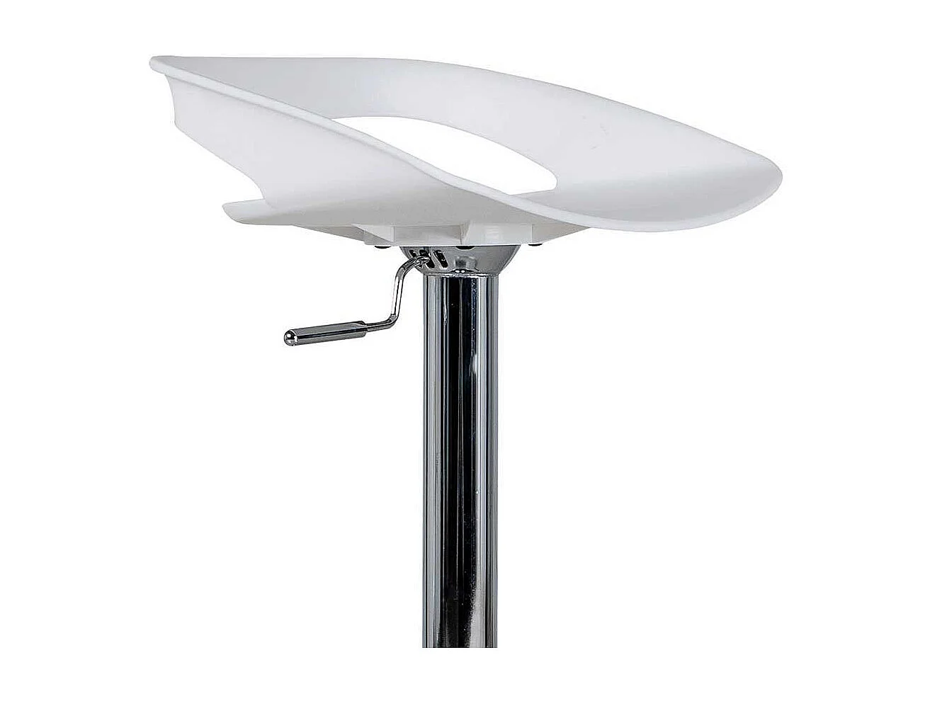 Tresenhocker in Weiß Kunststoff höhenverstellbar und drehbar